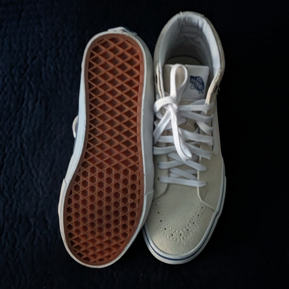 Vans SK8 Hi Raw Canvas Women 9.5 White on White VNOA5FCCACV 2022 - Picture 8 of 9